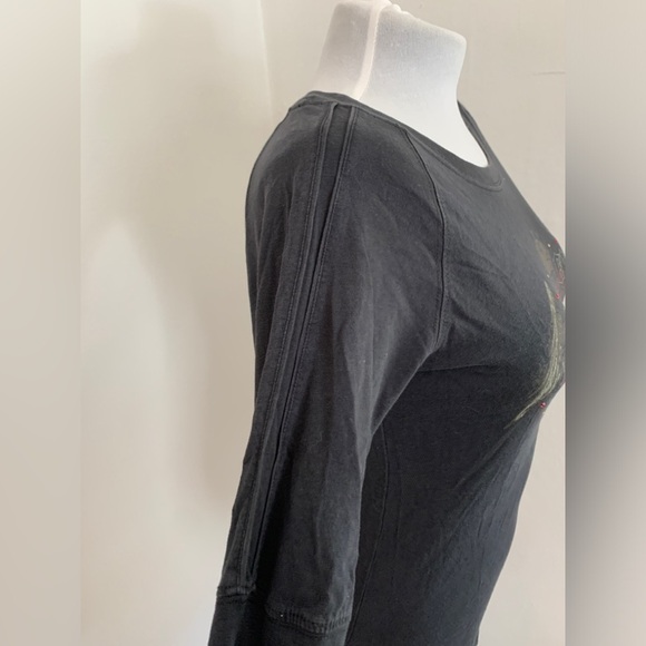 VTG y2k 2000s Harley Davidson Sexy Rhinestone Top Baby Tee Angel Wings San Diego - Picture 10 of 11